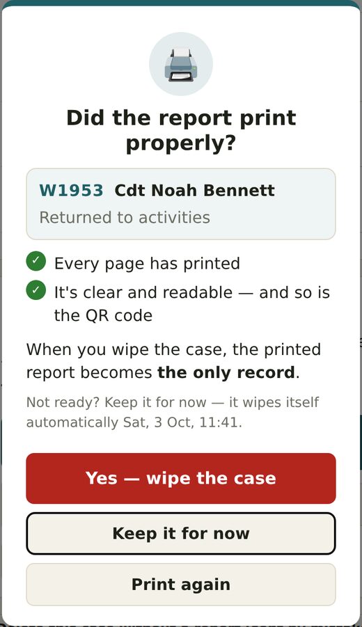 Did the report print properly?
