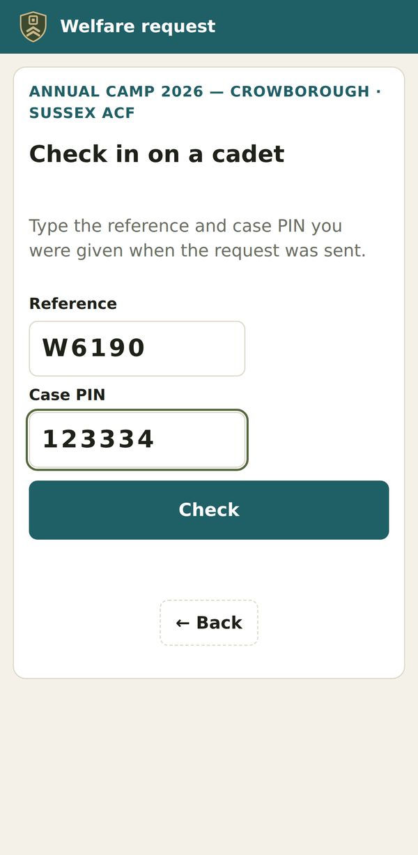 Check in